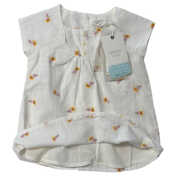 CARREMENT BEAU - MINI DRESS OFF WHITE/PINK WITH EMBROIDERIES - Picture 2 of 6